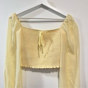 Wilfred aritzia yellow blouse